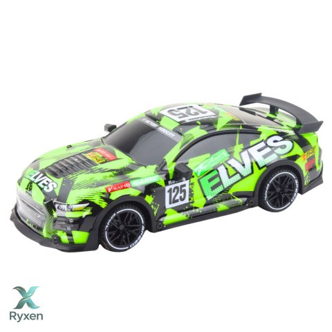 Samochód Sportowy Zdalnie Sterowany Pilot Dźwięk Zielony LEAN TOYS