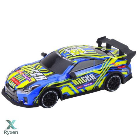Samochód Sportowy Zdalnie Sterowany Pilot Niebieski Żółty LEAN TOYS