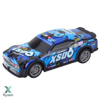 Samochód Wyścigowy Zdalnie Sterowany RC Świecąca Obudowa Czarno-Niebieski LEAN TOYS