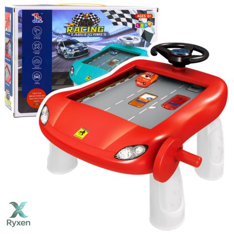 Symulator Jazdy Manualny Stolik Edukacyjny Czerwony LEAN TOYS