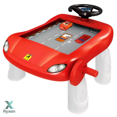 Symulator Jazdy Manualny Stolik Edukacyjny Czerwony LEAN TOYS