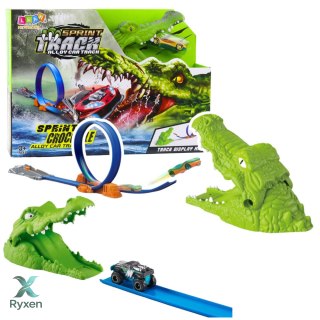 Tor Samochodowy Katapulta Wyrzutnia Krokodyl LEAN TOYS