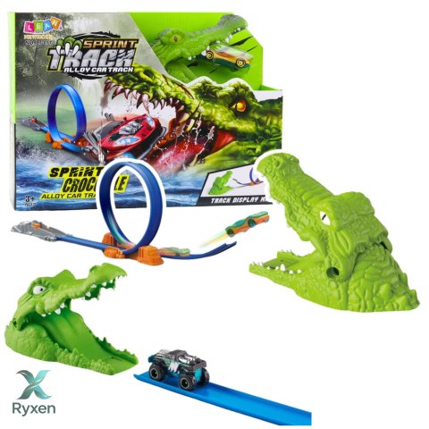 Tor Samochodowy Katapulta Wyrzutnia Krokodyl LEAN TOYS