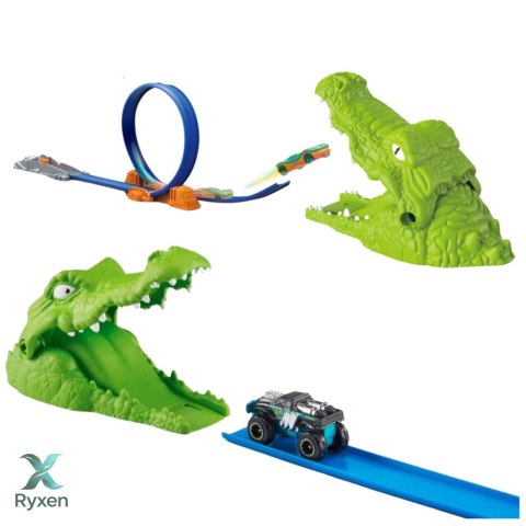 Tor Samochodowy Katapulta Wyrzutnia Krokodyl LEAN TOYS
