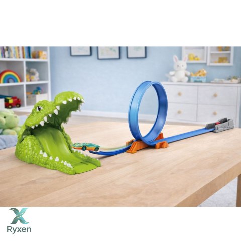 Tor Samochodowy Katapulta Wyrzutnia Krokodyl LEAN TOYS