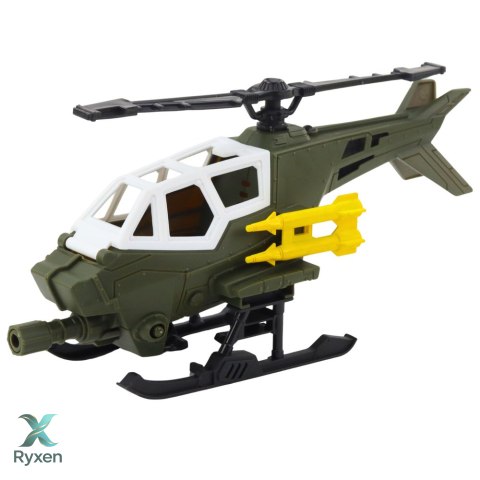 Zestaw Militarny Helikopter Wojskowy Figurka Żołnierza Broń LEAN TOYS