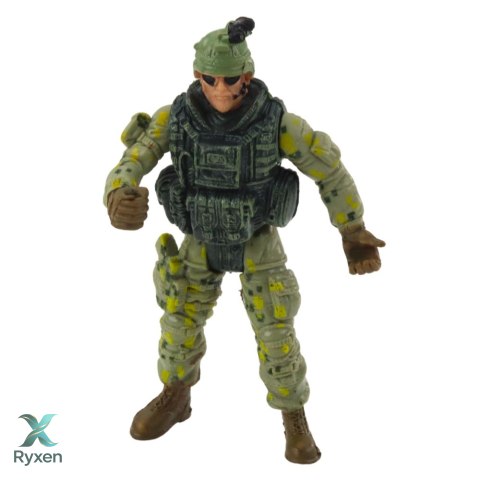 Zestaw Militarny Helikopter Wojskowy Figurka Żołnierza Broń LEAN TOYS