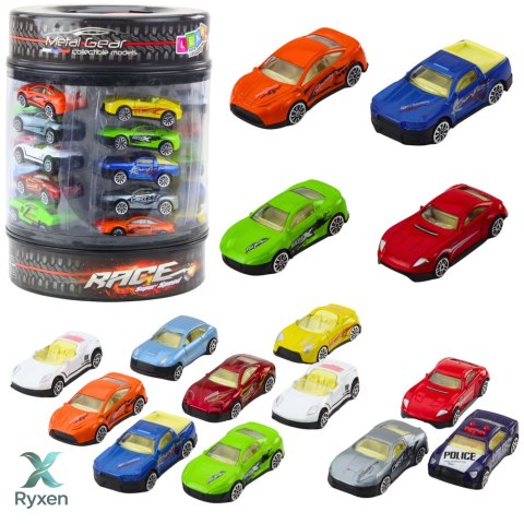 Zestaw Resoraków W Tubie Autka Nowoczesne Sportowe 1:64 LEAN TOYS