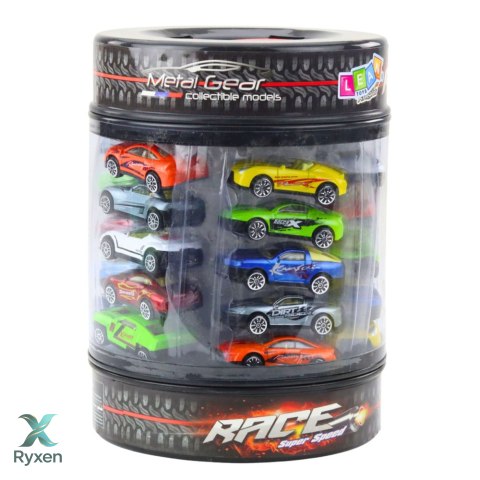 Zestaw Resoraków W Tubie Autka Nowoczesne Sportowe 1:64 LEAN TOYS