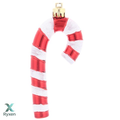 Czerwone Ozdoby Choinkowe 9cm, Komplet 4 szt. - "CUKIERKOWA LASKA" Kamai Christmas Decorations