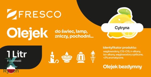 Paliwo olej do lamp, pochodni i świec 1,0L CYTRYNOWY AiG