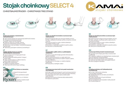 Stojak choinkowy KAMAI SELECT 4 do drzewka 3,5m NOWY Kamai Stojaki Choinkowe