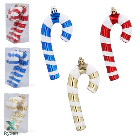 Zawieszki "CUKIERKOWA LASKA" 13cm - Komplet 4 szt. - Kolor ZŁOTY Kamai Christmas Decorations