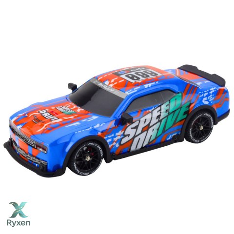 Auto Sportowe Zdalnie Sterowane RC Podświetlana Karoseria Drift Niebieskie LEAN TOYS