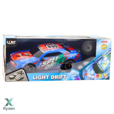Auto Sportowe Zdalnie Sterowane RC Podświetlana Karoseria Drift Niebieskie LEAN TOYS