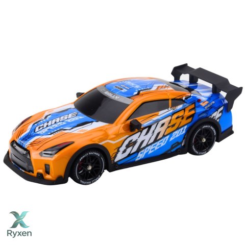 Auto Sportowe Zdalnie Sterowane RC Podświetlana Karoseria Drift Pomarańczowe LEAN TOYS