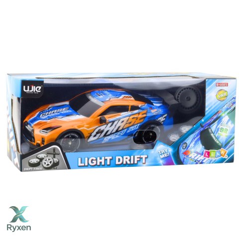 Auto Sportowe Zdalnie Sterowane RC Podświetlana Karoseria Drift Pomarańczowe LEAN TOYS