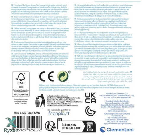 Clemmy Kostka Sensoryczna Dla Niemowląt Clementoni 17902 CLEMENTONI