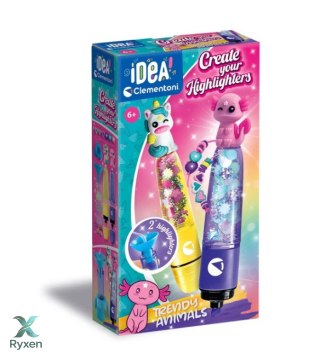 Idea Art Zestaw Mini Fabryka Markerów Zakreślaczy Magiczne Zwierzęta Clementoni 18167 CLEMENTONI