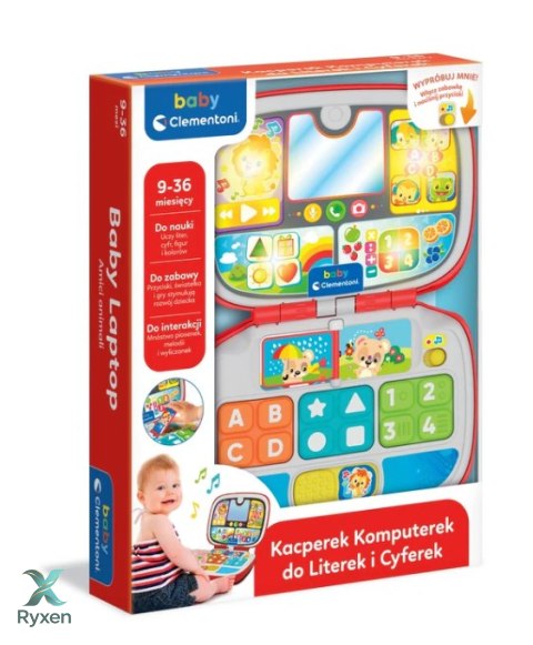 Interaktywny Laptop Komputerek Kacperek do Literek i Cyferek Język Polski Clementoni 50716 CLEMENTONI