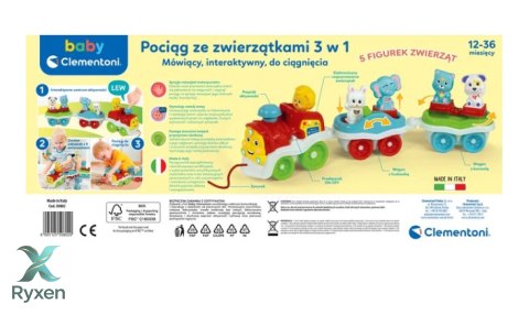 Interaktywny Pociąg Ze Zwierzątkami 3w1 Język Polski Clementoni 50802 CLEMENTONI