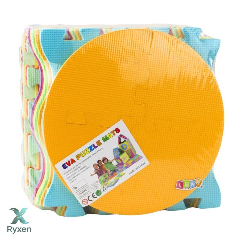 Miękkie Puzzle Mata Edukacyjna Pianka EVA Owoce Słodycze Kolorowa 16 el. LEAN TOYS