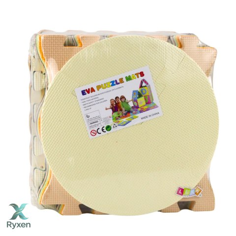 Miękkie Puzzle Mata Edukacyjna Pianka EVA Zwierzęta Brązowe 16 el. LEAN TOYS