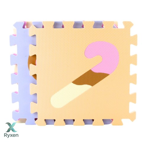 Miękkie Puzzle Mata Edukacyjna Pianka EVA Zwierzęta Pastelowe 16 el. LEAN TOYS