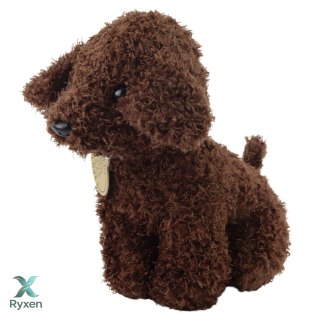 Piesek Pudel W Torbie Na Rzep Maskotka Przytulanka Ciemnobrązowy LEAN TOYS