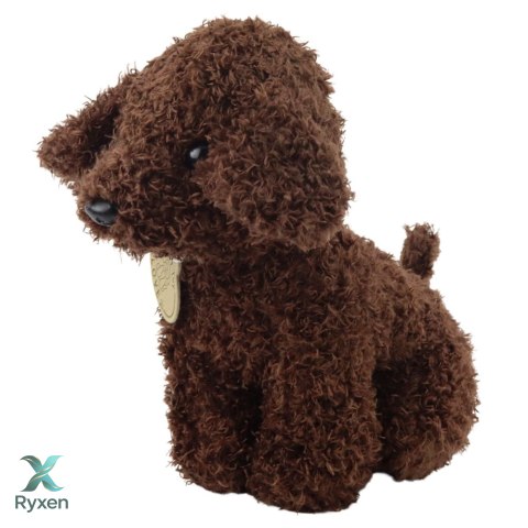 Piesek Pudel W Torbie Na Rzep Maskotka Przytulanka Ciemnobrązowy LEAN TOYS