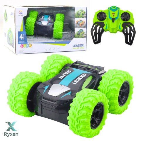 Samochód Kaskaderski Zdalnie Sterowany RC Obroty o 360° Zielony LEAN TOYS