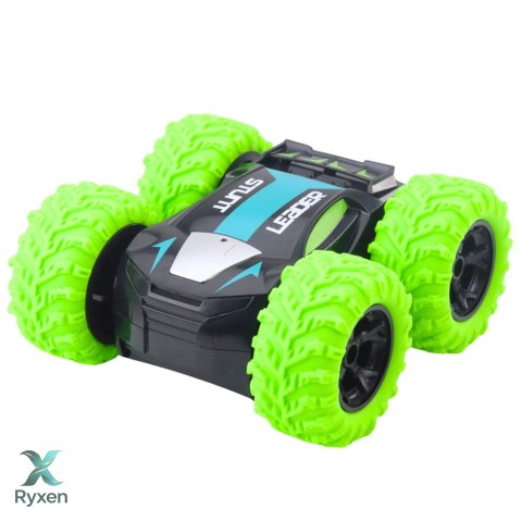 Samochód Kaskaderski Zdalnie Sterowany RC Obroty o 360° Zielony LEAN TOYS