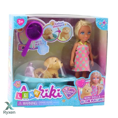 Zestaw Lalka Piesek Wanna Kąpiel Akcesoria Interaktywne Dla Dziewczynek LEAN TOYS
