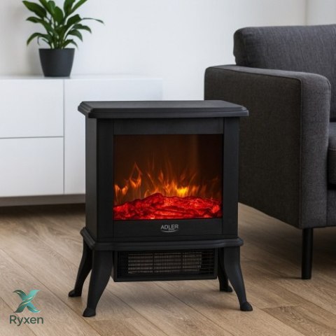 AD 7754 Kominek elektryczny | 2 poziomy grzania: 1000w / 1800w | efekt 3d płomienia | termostat ADLER