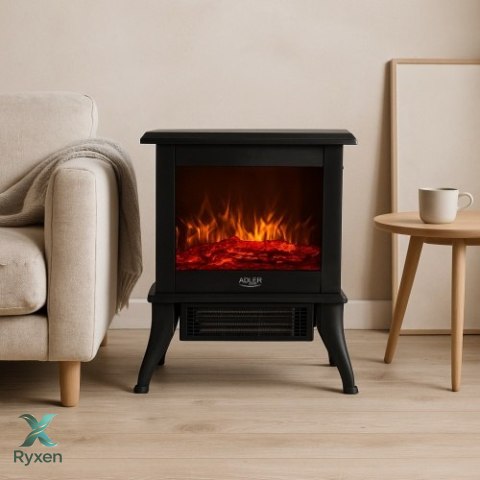 AD 7754 Kominek elektryczny | 2 poziomy grzania: 1000w / 1800w | efekt 3d płomienia | termostat ADLER