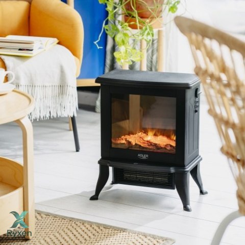AD 7754 Kominek elektryczny | 2 poziomy grzania: 1000w / 1800w | efekt 3d płomienia | termostat ADLER