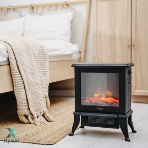 AD 7754 Kominek elektryczny | 2 poziomy grzania: 1000w / 1800w | efekt 3d płomienia | termostat ADLER