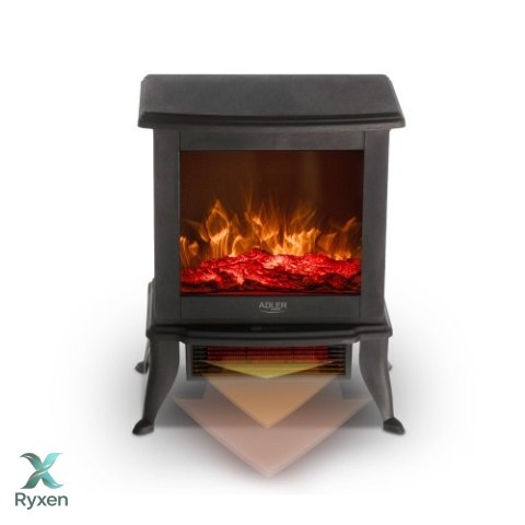 AD 7754 Kominek elektryczny | 2 poziomy grzania: 1000w / 1800w | efekt 3d płomienia | termostat ADLER
