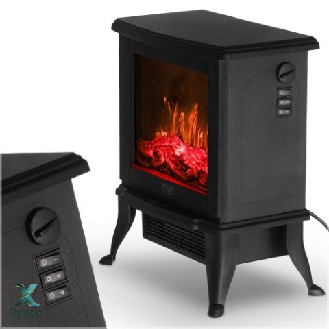 AD 7754 Kominek elektryczny | 2 poziomy grzania: 1000w / 1800w | efekt 3d płomienia | termostat ADLER