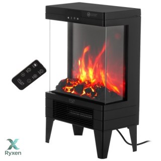 AD 7755 Kominek elektryczny led z pilotem | 3d efekt płomienia | 2 moce grzania 1000w/2000w | termostat ADLER