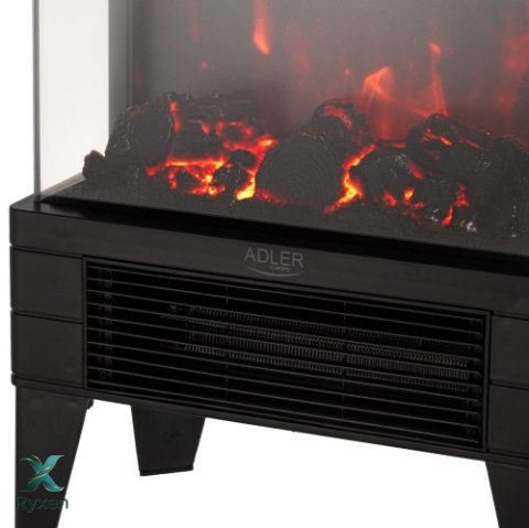 AD 7755 Kominek elektryczny led z pilotem | 3d efekt płomienia | 2 moce grzania 1000w/2000w | termostat ADLER