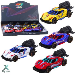Autko Sportowe Z Napędem Światła Dźwięki Efekt Dymny 1:36 Mix LEAN TOYS