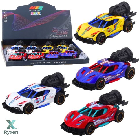 Autko Sportowe Z Napędem Światła Dźwięki Efekt Dymny 1:36 Mix LEAN TOYS