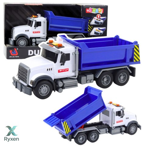 Ciężarówka Wywrotka Ruchoma Paka Światła Dźwięki Niebieska LEAN TOYS