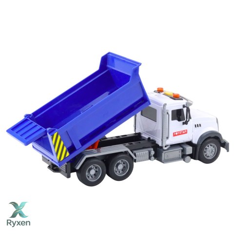Ciężarówka Wywrotka Ruchoma Paka Światła Dźwięki Niebieska LEAN TOYS