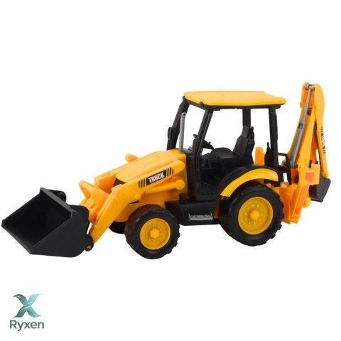 Koparka z Dwoma Łyżkami Ruchomy Pojazd Budowlany Żółta LEAN TOYS