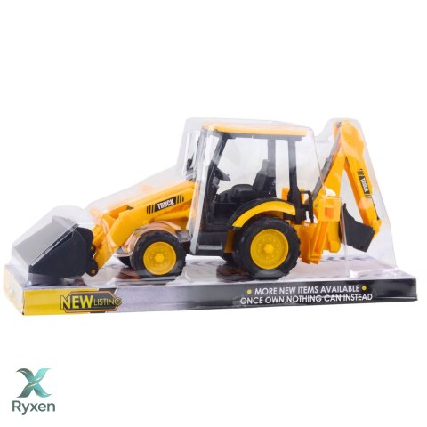 Koparka z Dwoma Łyżkami Ruchomy Pojazd Budowlany Żółta LEAN TOYS