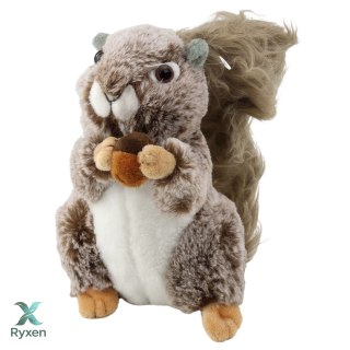 Pluszowa Maskotka Przytulanka Wiewiórka Z Orzeszkiem Brązowa 18cm LEAN TOYS