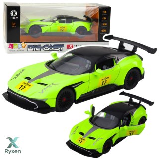 Samochód Sportowy Z Napędem Pull-Back Światła Dźwięki Zielony 1:22 LEAN TOYS