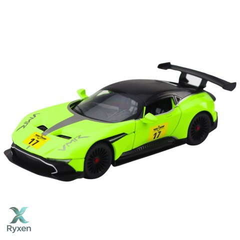 Samochód Sportowy Z Napędem Pull-Back Światła Dźwięki Zielony 1:22 LEAN TOYS